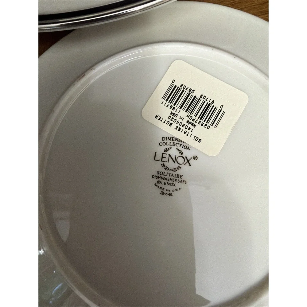 LENOX Solitaire Platinum 5 Piece Place Setting USA Vintage New In Box